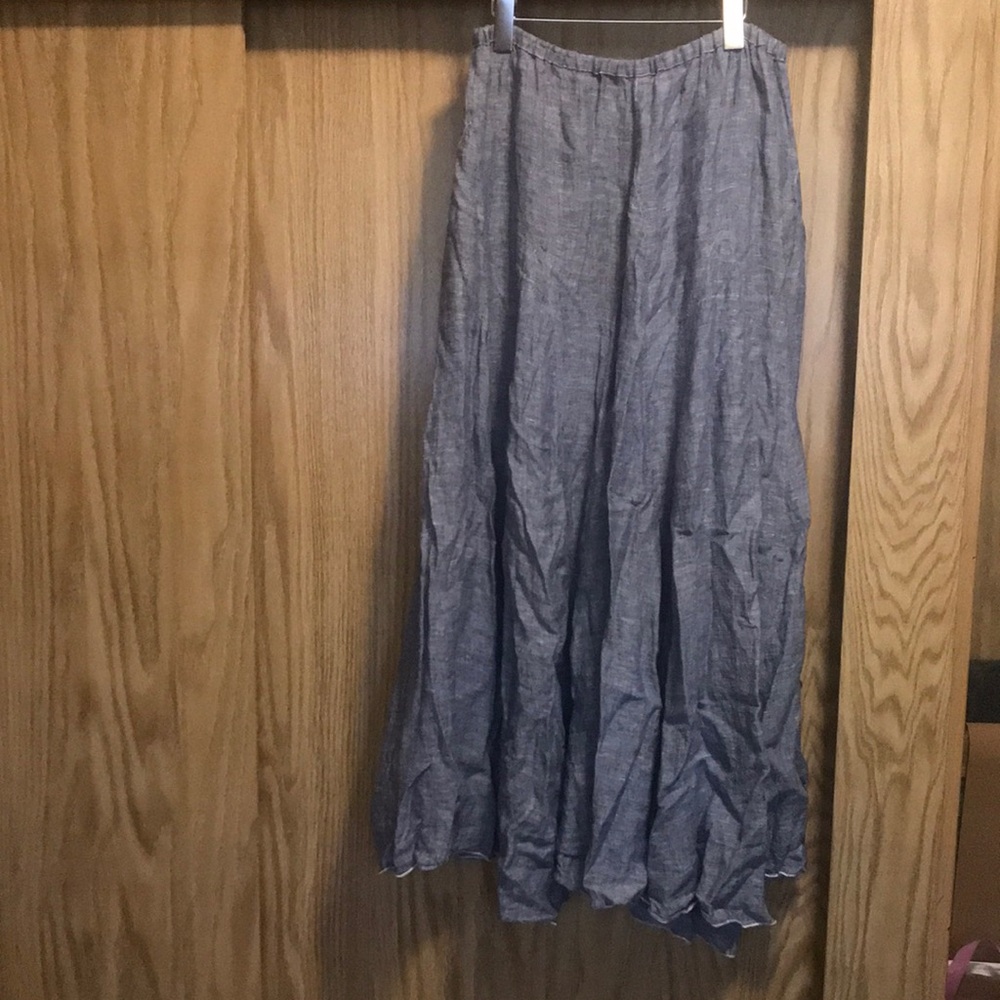 CP Shades Chambray maxi linen skirt Size M